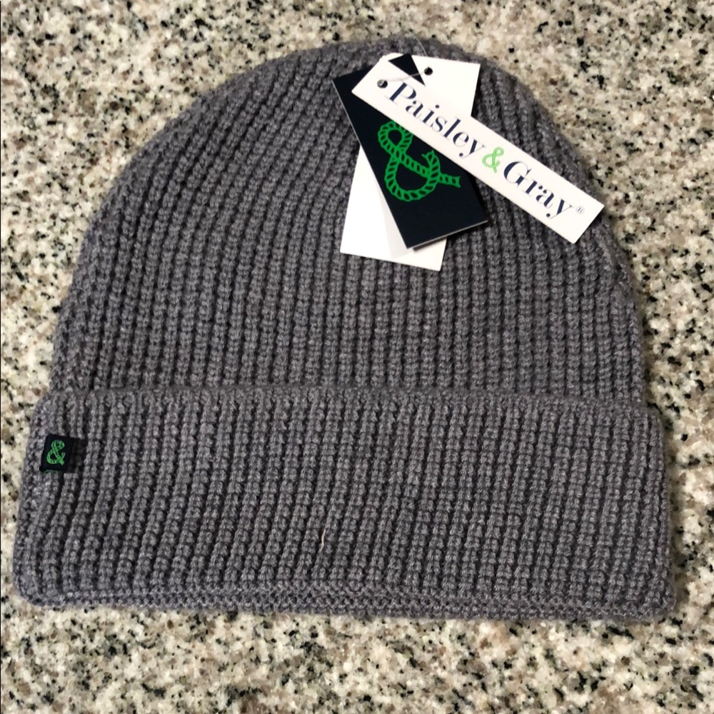 Paisley & Gray Waffle Knit  Wool Blend Grey Beanie NWT(Heather Gray) Size OS